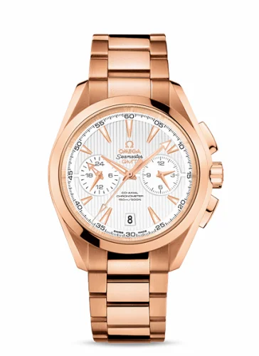 Omega Seamaster Aqua Terra 150M Co-Axial 43 GMT Chronograph Red Gold / Silver / Bracelet 231.50.43.52.02.001 (23150435202001)